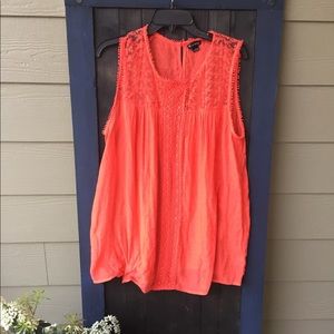 Boho Orange top size 0X.